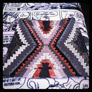 Sequin and bead detail mini skirt